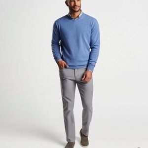 Peter Millar Silk And Cashmere Blend V-Neck Sweater Size M Classic Fit Fall